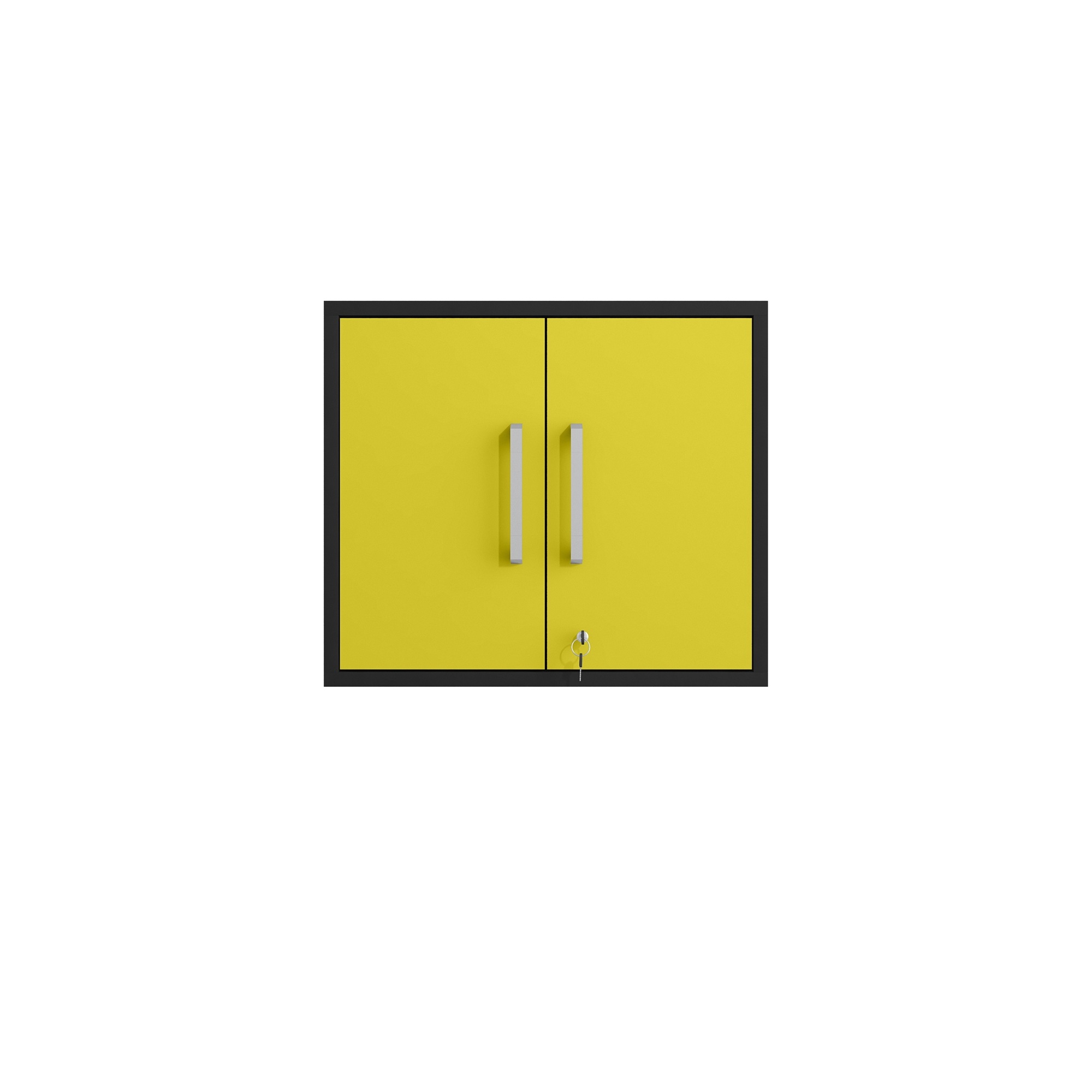 Manhattan Comfort, Eiffel Floating Garage Storage Cabinet, Yellow, Height 25.59 in, Width 28.35 in, Color Yellow, Model# 251BMC